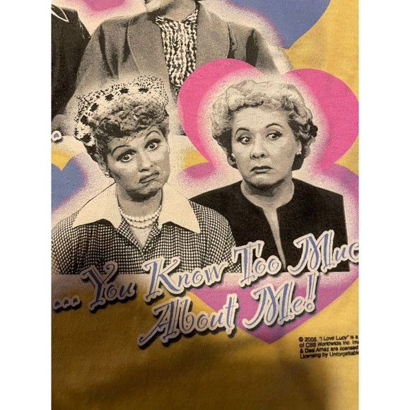 Vintage Womens  T-Shirt I Love Lucy Best Friends 2005 Fruit of the Loom xSz M I - Picture 6 of 8